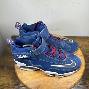 Nike Air Griffey Max 1 "USA" Mens Size 11.5 Deep Blue Red Stars Shoes 853014-400